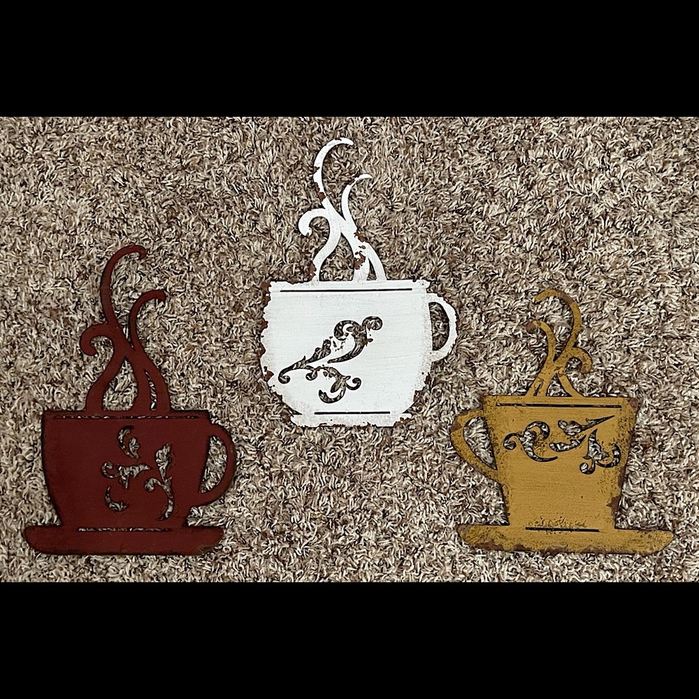 NWOT Coffee Cup Wall Decor